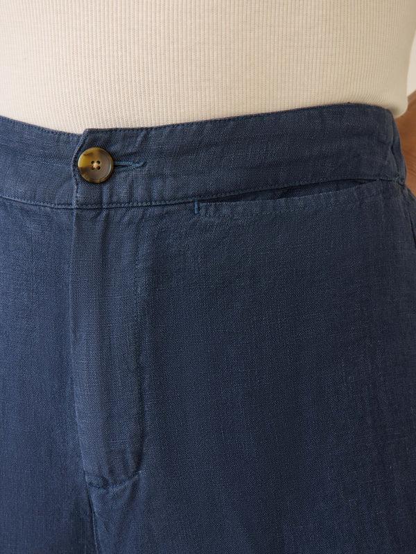 Faherty Sun Strider Linen Pant - Deep Sea Navy Women's Bottoms