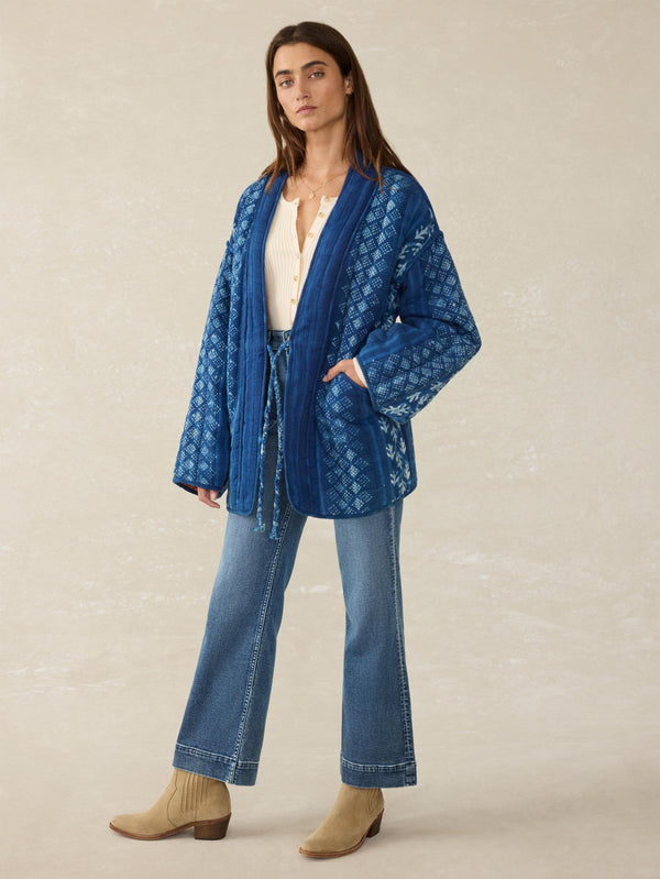 Faherty Sun Valley Quilted Jacket - Indigo Valley Women's Outerwear