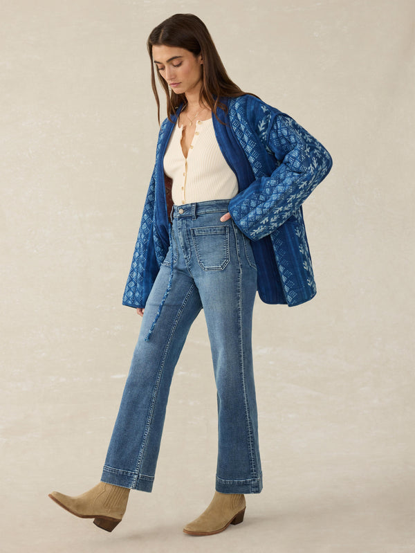 Faherty Sun Valley Quilted Jacket - Indigo Valley Women's Outerwear