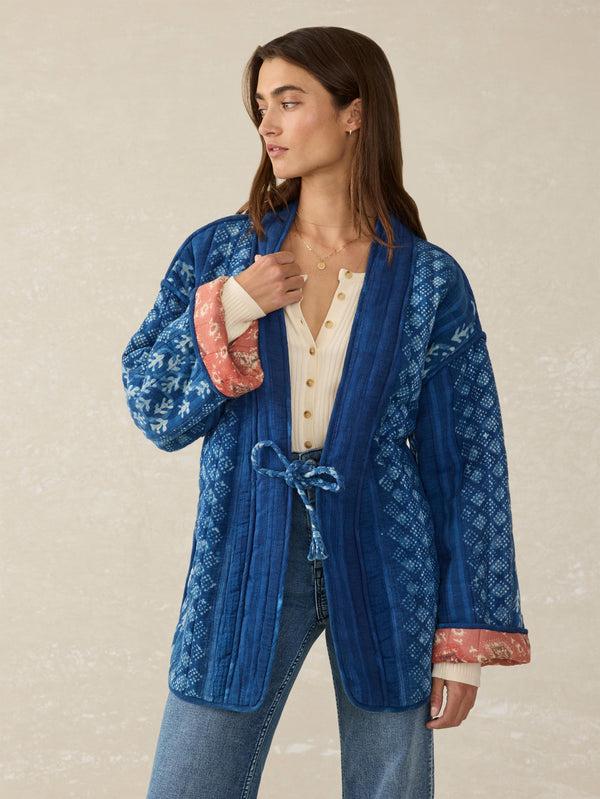 faherty Sun Valley Quilted Jacket - Indigo Valley Women's Outerwear