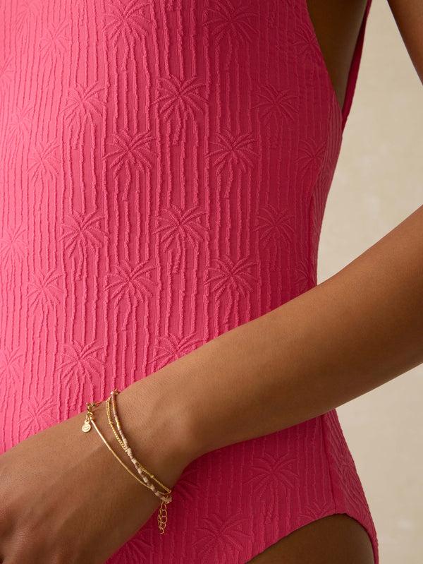 Faherty Sunchaser One Piece - Pink Flambe Women's Swim