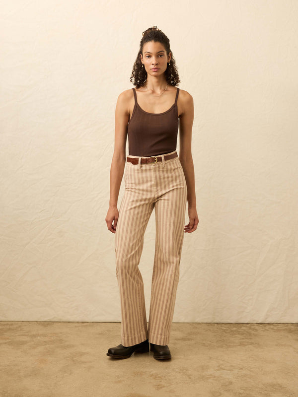 Faherty Sunday Rib Tank - Chicory Coffee Women's Knits