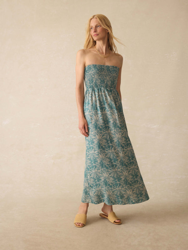 faherty Sunrise Smocked Dress - Maui Tropics Women's Dresses