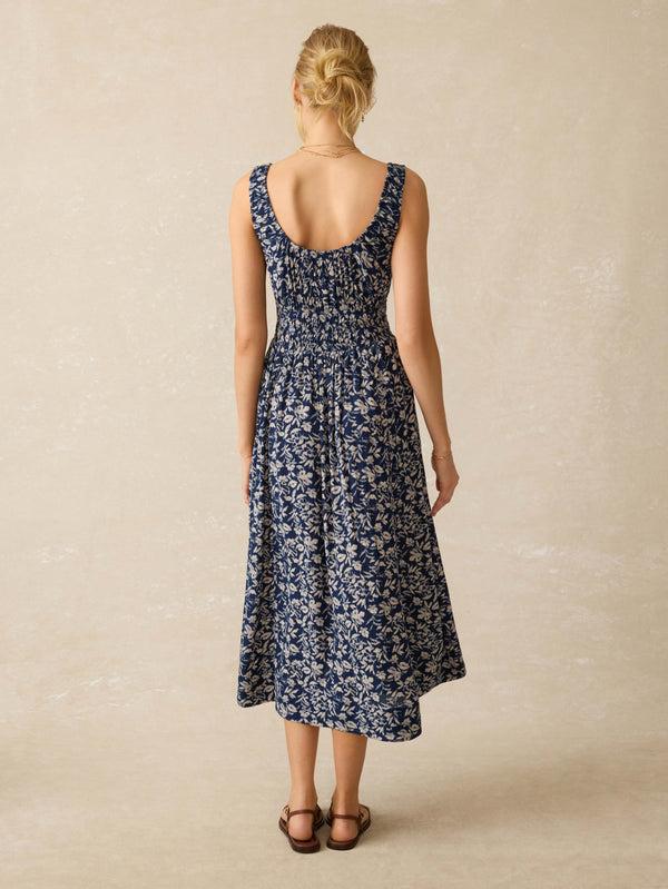 Faherty Sunseeker Dress - Juniper Ikat Floral Women's Dresses