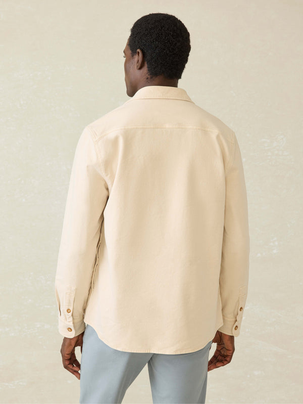 Faherty Sunwashed Canvas CPO - Sea Salt Men's Outerwear