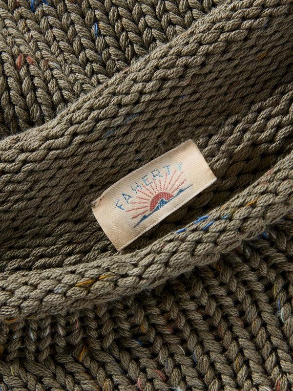Faherty Sunwashed Cotton Roll Neck Sweater - Sage Women's Sweaters