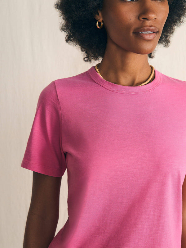 Faherty Sunwashed Crew Tee - Cone Flower Women's Knits