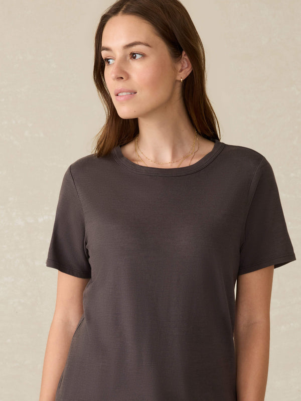 Faherty Sunwashed Crew Tee - Washed Black Women's Knits