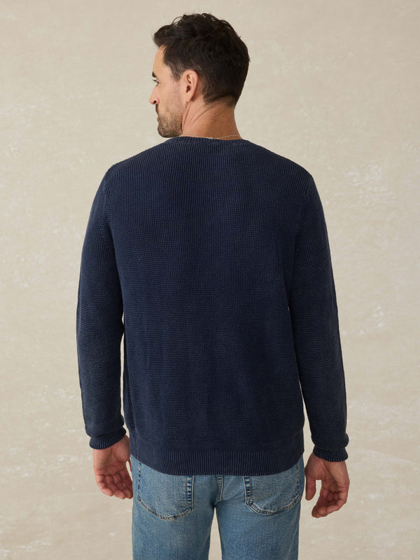 Faherty Sunwashed Crewneck Sweater - Blue Nights Men's Sweaters