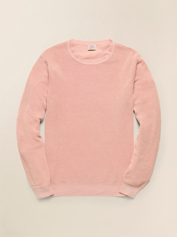 Faherty Sunwashed Crewneck Sweater - Coral Dawn Men's Sweaters