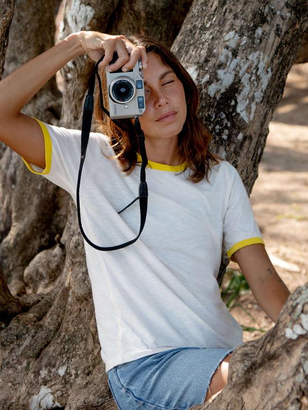 faherty Sunwashed Essential Tee - Passion Fruit Women's Knits