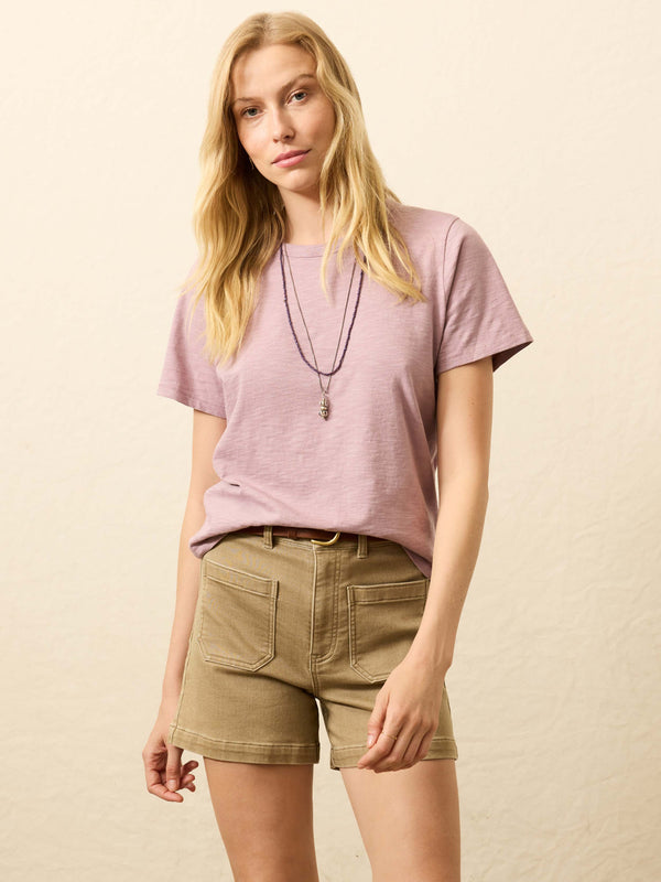 Faherty Sunwashed Essential Tee - Twilight Plum Women's Knits