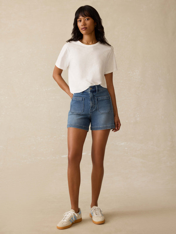 Faherty Sunwashed Essential Tee - White Women's Knits