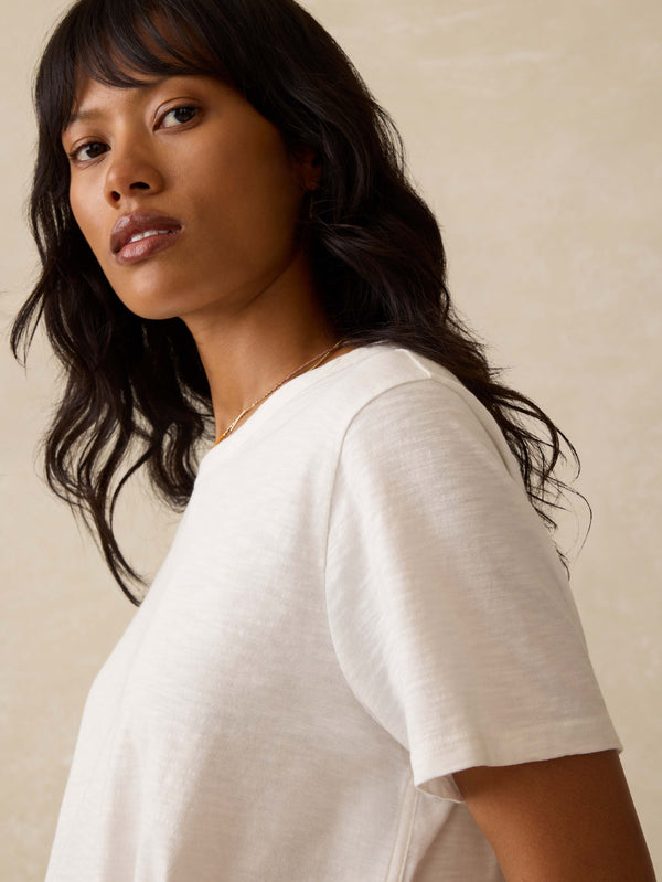 faherty Sunwashed Essential Tee - White Women's Knits