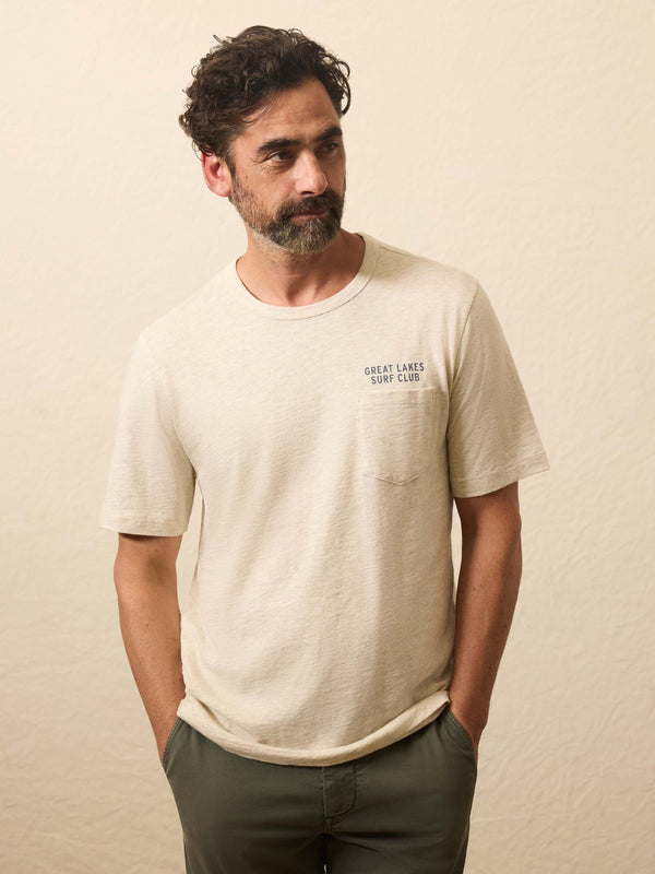 Faherty Sunwashed Graphic Tee - Island Dune Heather Men's Knits