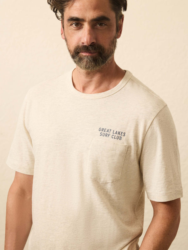 faherty Sunwashed Graphic Tee - Island Dune Heather Men's Knits