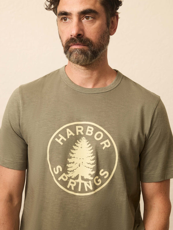 faherty Sunwashed Graphic Tee - Light Pine Men's Knits