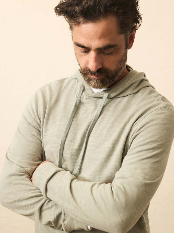 Faherty Sunwashed Midweight Organic Hoodie - Coastal Sage Men's Hoodies U0026 Pullovers