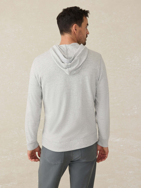 Faherty Sunwashed Midweight Organic Hoodie - Light Grey Heather Men's Hoodies U0026 Pullovers