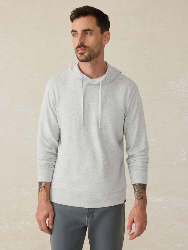 faherty Sunwashed Midweight Organic Hoodie - Light Grey Heather Men's Hoodies u0026 Pullovers