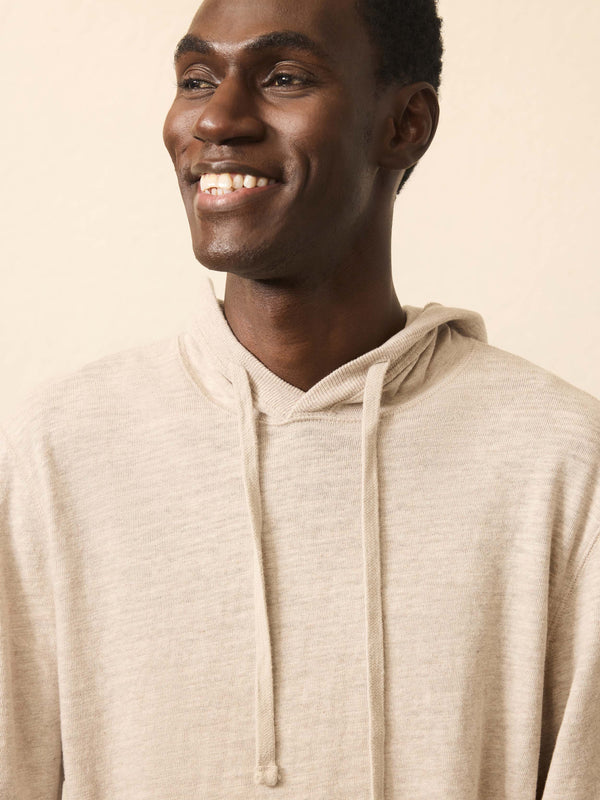 Faherty Sunwashed Midweight Organic Hoodie - Oat Plains Heather Men's Hoodies U0026 Pullovers