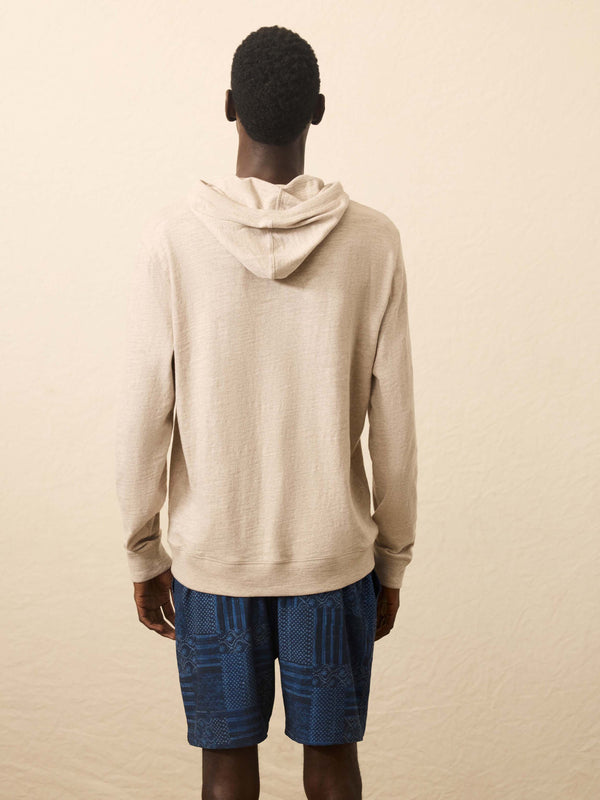 Faherty Sunwashed Midweight Organic Hoodie - Oat Plains Heather Men's Hoodies U0026 Pullovers
