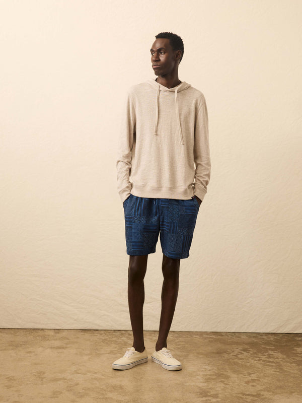 Faherty Sunwashed Midweight Organic Hoodie - Oat Plains Heather Men's Hoodies U0026 Pullovers