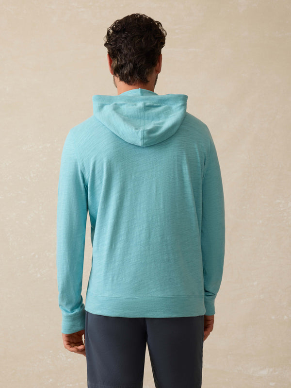 Faherty Sunwashed Midweight Organic Hoodie - Teal Sea Men's Hoodies U0026 Pullovers