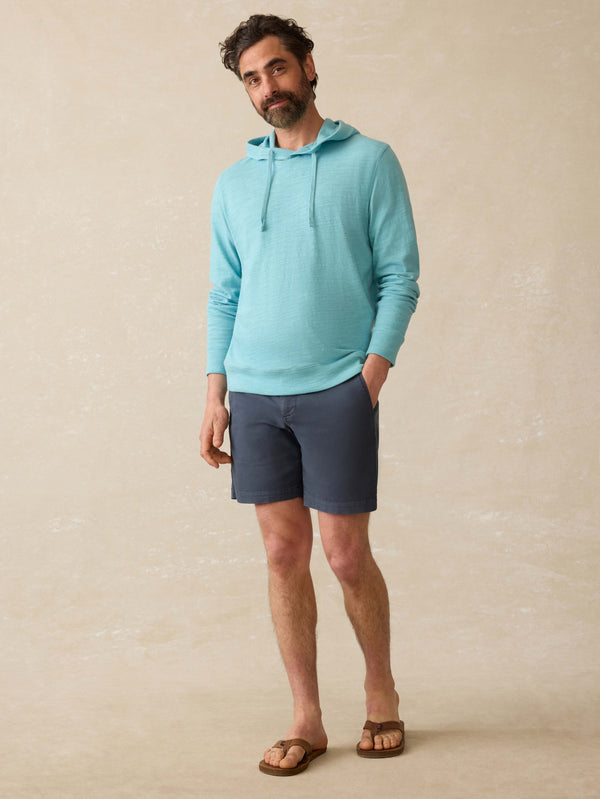Faherty Sunwashed Midweight Organic Hoodie - Teal Sea Men's Hoodies U0026 Pullovers