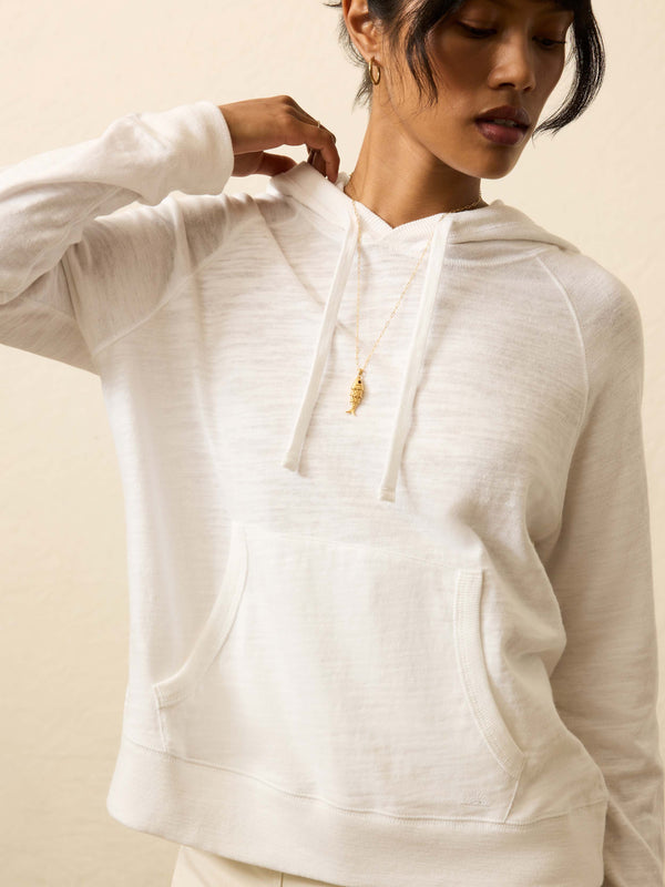 Faherty Sunwashed Midweight Organic Hoodie - White Women's Hoodies U0026 Pullovers