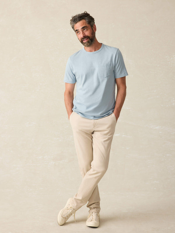 Faherty Sunwashed Pocket Tee - Blue Breeze Men's Knits