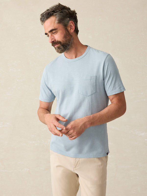 faherty Sunwashed Pocket Tee - Blue Breeze Men's Knits