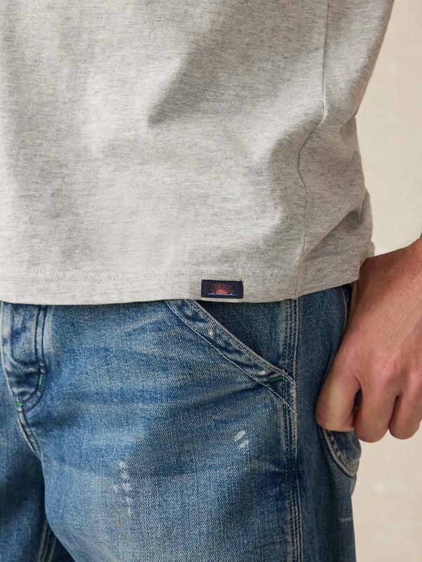 Faherty Sunwashed Pocket Tee - Heather Grey Men's Knits