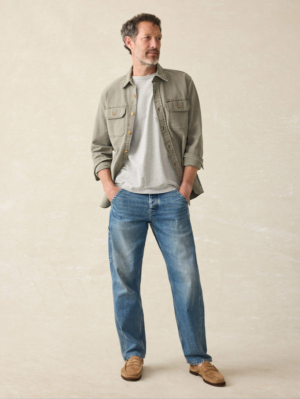 Faherty Sunwashed Pocket Tee - Heather Grey Men's Knits