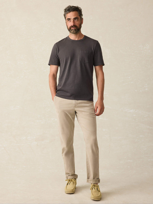 Faherty Sunwashed Pocket Tee - Washed Black Men's Knits