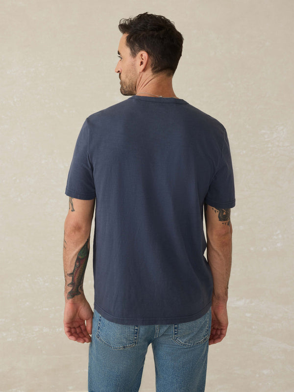 Faherty Sunwashed Regenerative Pocket Tee - Dune Navy Men's Knits