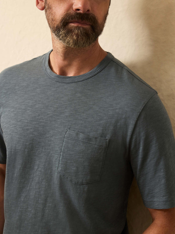 Faherty Sunwashed Regenerative Pocket Tee - Rough Waters Men's Knits