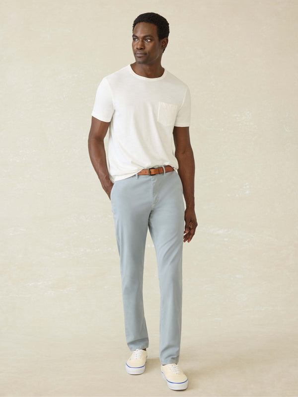 Faherty Sunwashed Regenerative Pocket Tee - White Men's Knits