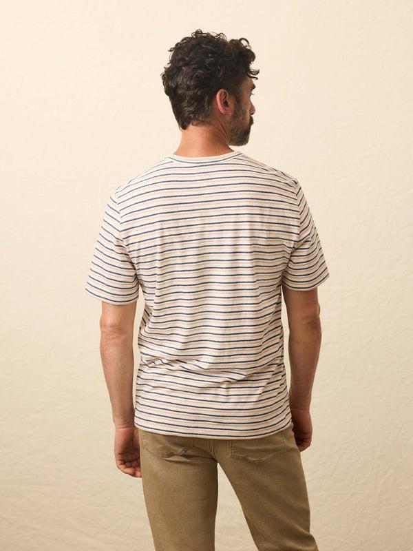 Faherty Sunwashed Regenerative Tee - Canyon Creek Stripe Men's Knits