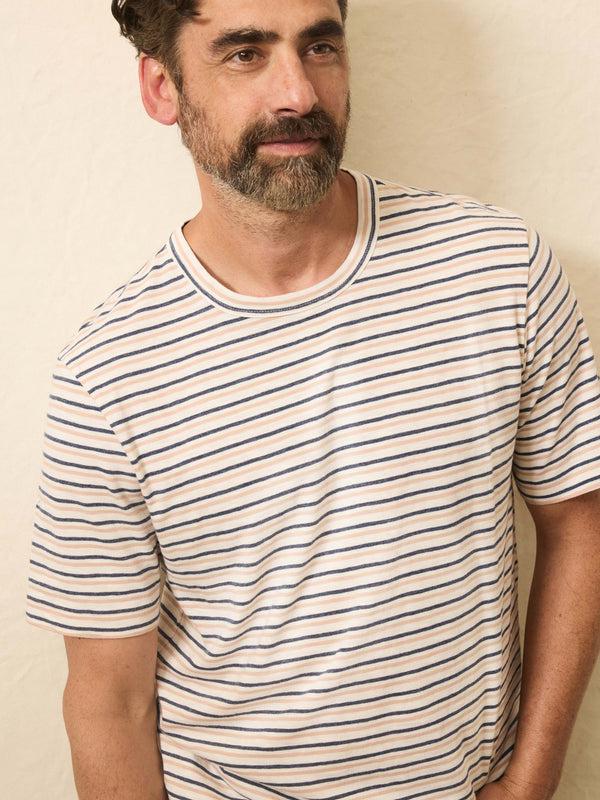 faherty Sunwashed Regenerative Tee - Canyon Creek Stripe Men's Knits