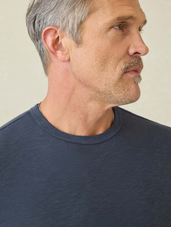 Faherty Sunwashed Regenerative Tee - Dune Navy Men's Knits