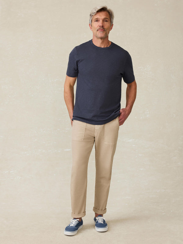 Faherty Sunwashed Regenerative Tee - Dune Navy Men's Knits