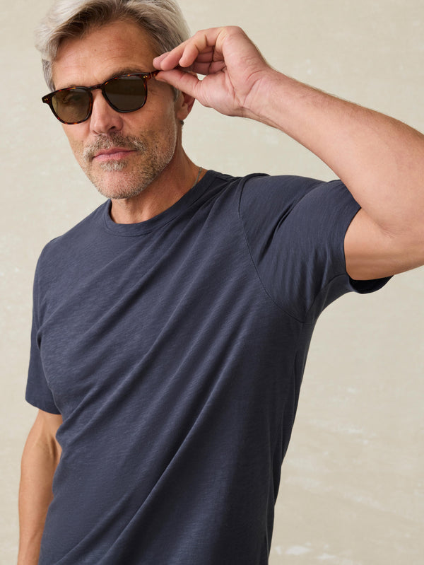 Faherty Sunwashed Regenerative Tee - Dune Navy Men's Knits