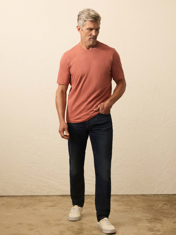 Faherty Sunwashed Regenerative Tee - Dusty Sienna Men's Knits