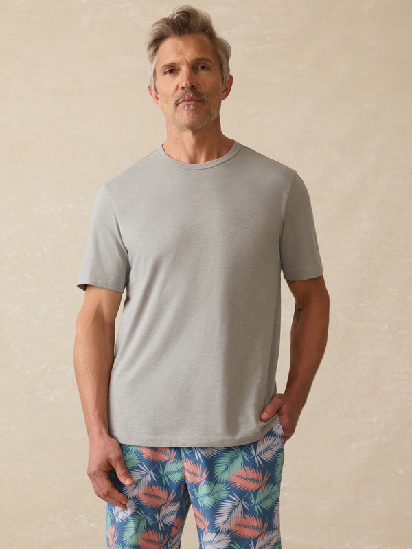 faherty Sunwashed Regenerative Tee - Lakeshore Grey Men's Knits