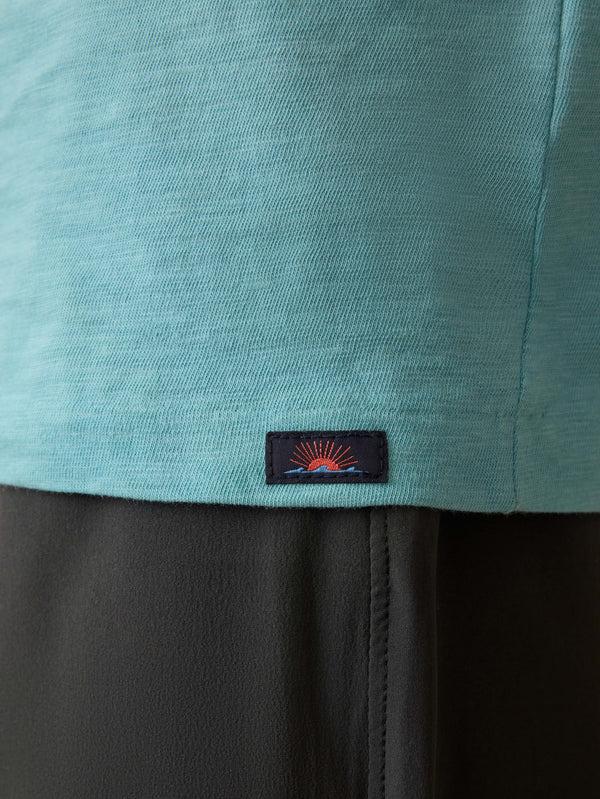 Faherty Sunwashed Regenerative Tee - Teal Sea Men's Knits