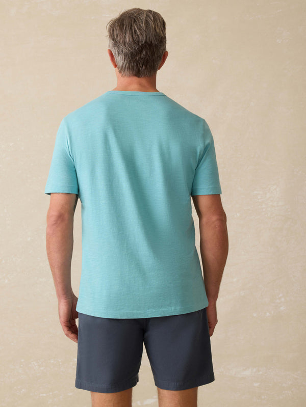Faherty Sunwashed Regenerative Tee - Teal Sea Men's Knits