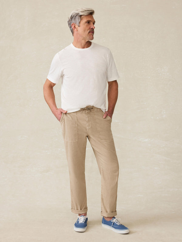 Faherty Sunwashed Regenerative Tee - White Men's Knits