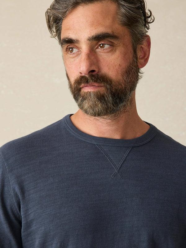 Faherty Sunwashed Slub Crew - Blue Nights Men's Hoodies U0026 Pullovers