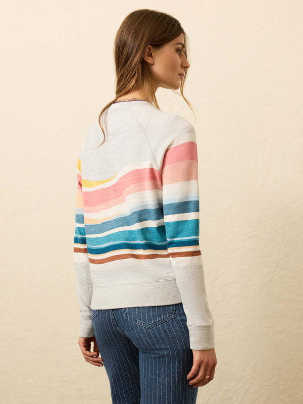 Faherty Sunwashed Slub Crewneck - Soleil Waves Women's Hoodies U0026 Pullovers